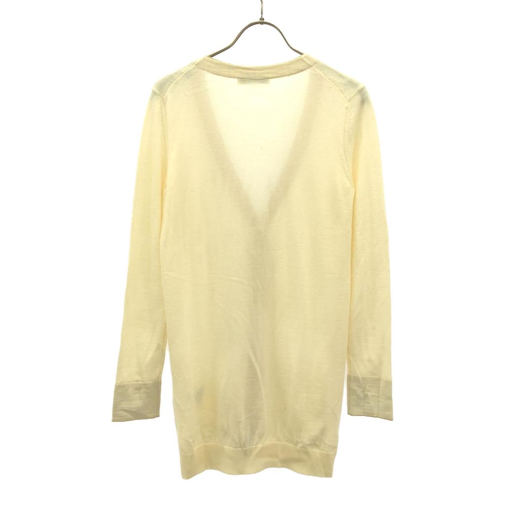 SEE BY CHLOE Made In Italy Wool Long Sleeve V Neck Cardigan Ivory Women Used