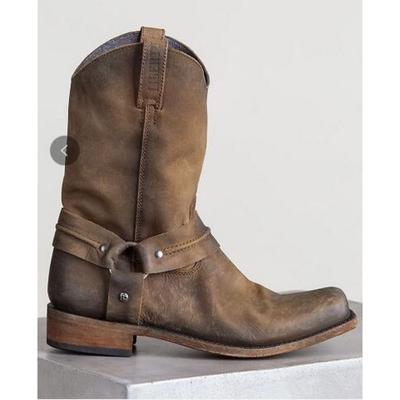 Ботильоны на низком квадратном каблуке унисекс мужские и женские средней высоты ботинки ретро мужские ботинки