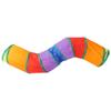 S Shaped Foldable Tunnel Cat Kitty Training Interactive Rainbow Color Tube Pet Toy