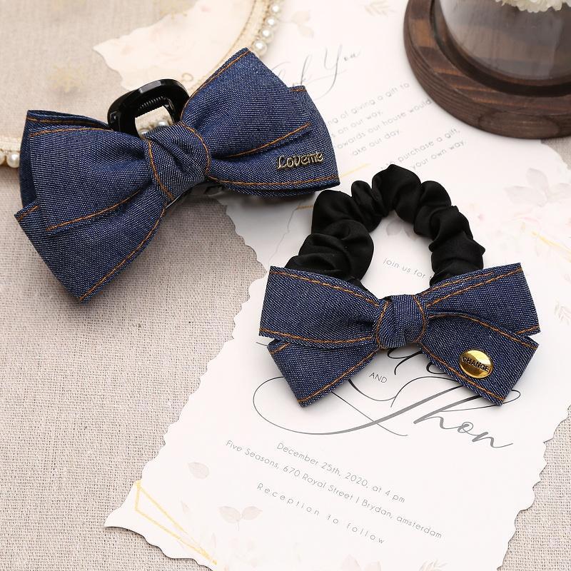Корейский джинсовый бант аксессуар для волос набор для DIY