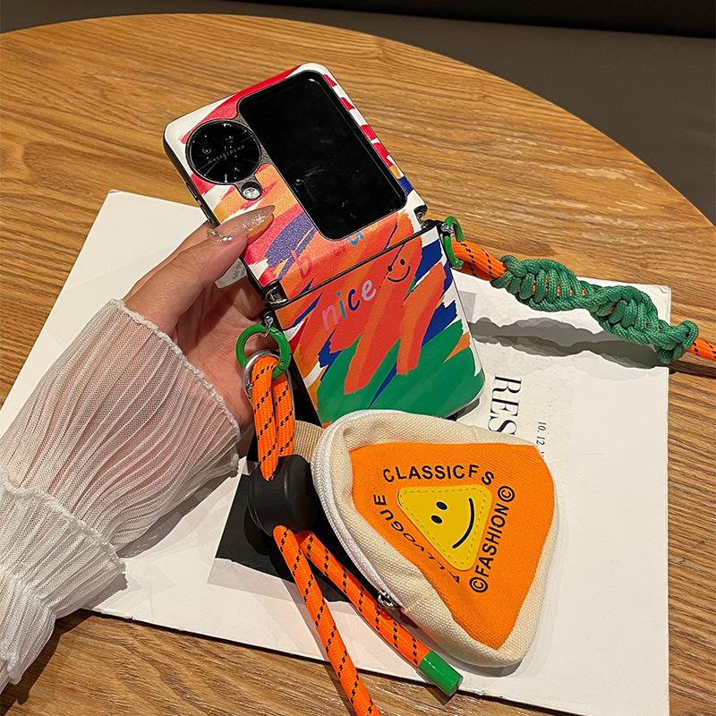 Color oil painting for OPPOFindN1Flip mobile phone case messenger change bag small folding findn1flip protective case