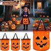 1/3/5 шт. Складная сумка для конфет-тыквы, для Хэллоуина (Trick or Treat) без конфет, со светодиодной подсветкой, Декор на Хэллоуин, Подарочная корзина для вечеринки на День благодарения