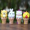 Delightful Ice Cream Animal Collectible Figurines Cute Shiba Inu Rabbit Panda Desk Decor