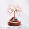Multicolor Crystal Wishing Tree Copper Wire Crystal Decorative Trees Fortune Tree Figurine  Desk