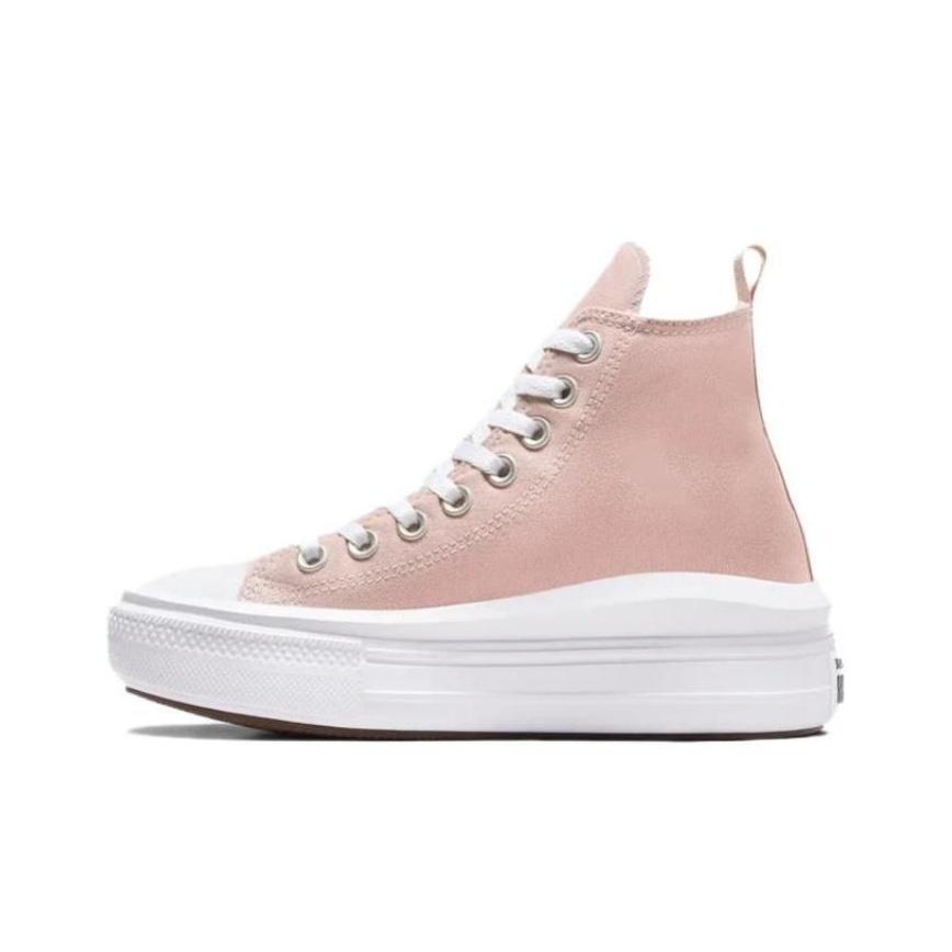 Converse Chuck Taylor All Star Move Platform High GS Static Pink Kids Sneakers White Black A08745C