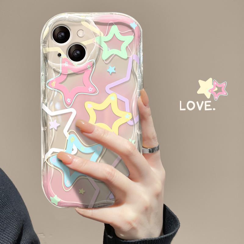 Sfumato Colored Stars for Apple 16 Promax Anti-fall 14 Phone Case for IPhone 13/11/12 Transparent 15
