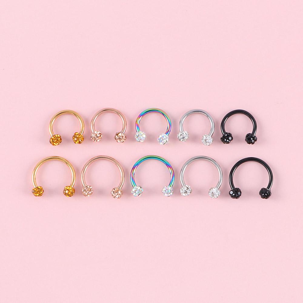 Party Earrings Gifts Women U Shape Stainless Steel Body Jewelry Piercing Nose Ring Septum Rings