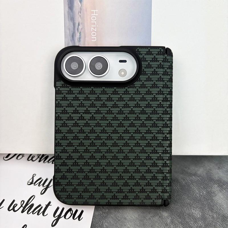 Magnetic Flip Case IPhone 18 Duo With Full Coverage Drop Protection PCLeather Hybrid Textured Design Handcrafted