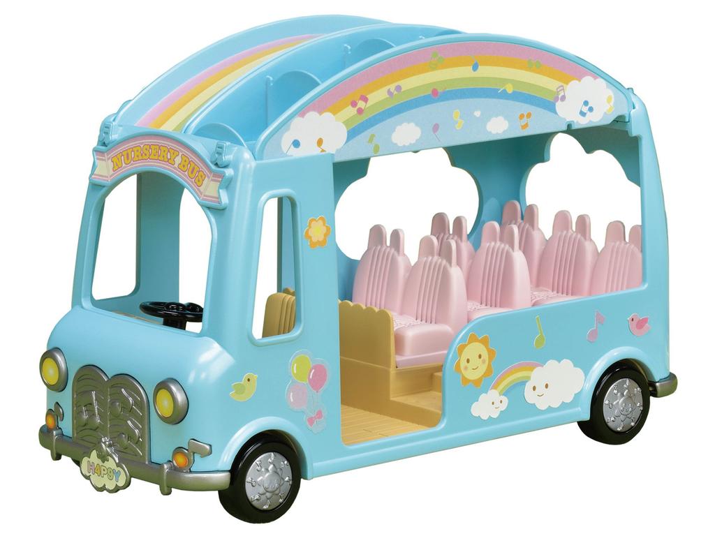 Sylvanian Families Kindergarten Vehicle Kindergarten ST Mark Certification For Ages 3 and Up Toy Dollhouse Sylvanian Families EPOCH [Rainbow Bus] S-62