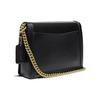 Coach Hutton 22 Turn-Lock Flap Chain Crossbody Bag Women Bags Black 88342-B4BK