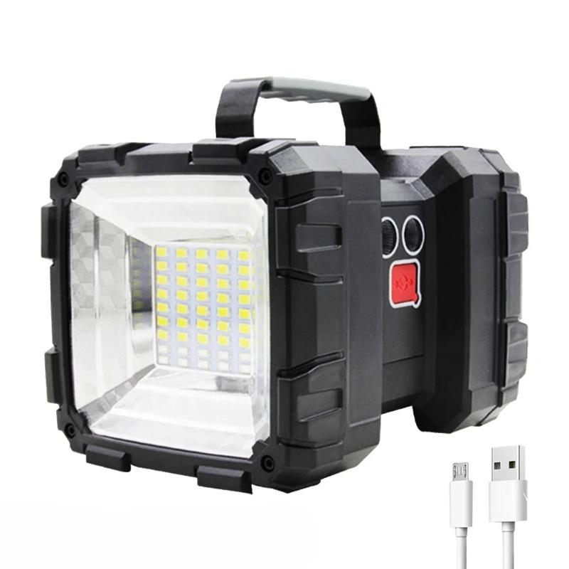 Super Bright Searchlight LED Spotlight Double Head Camping Lamp Recharageable Flood Light Torch Portable Lanterns 5000mAh
