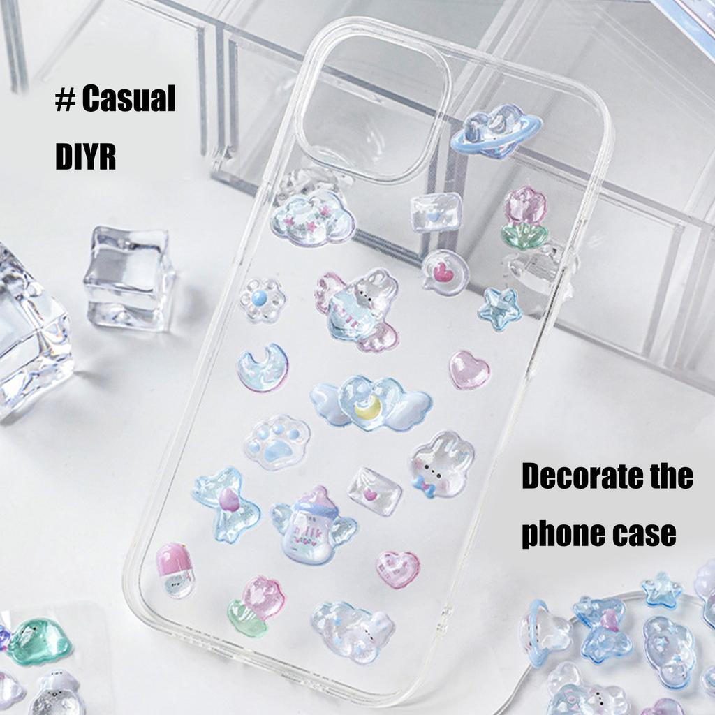 Cartoon 3D Stickers Scrapbooking Stickers Cartoon Animal Stickers for Planner Journals Tablet Skateboards Nail Decals