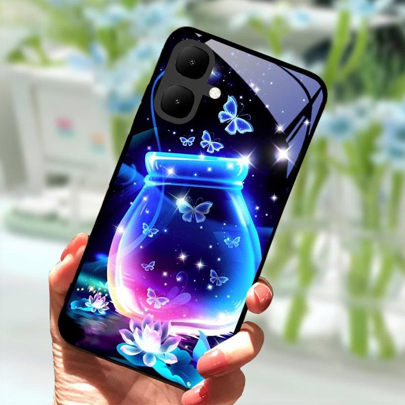 Для Infinix Smart 10 Smart10 Чехол X6725 Закаленное Стекло Чехол для Телефона Для Tecno Pop 10 Pop10 Чехлы Защитный Чехол от Падения Funda