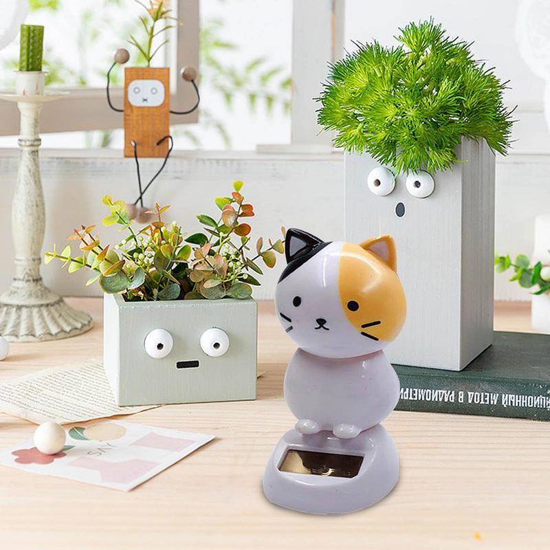 Танцующий кот-животное на солнечных батареях, качающийся, анимированный, игрушечный танцор-попрыгунчик, декоративная игрушка для машинки, стильный кот