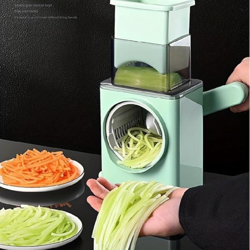 1pc Household Multifunctional Drum Shredder, Potato Shredder, Kitchen Slicer, Vegetable Cutter Slicer, Vegetable Cutting Tool