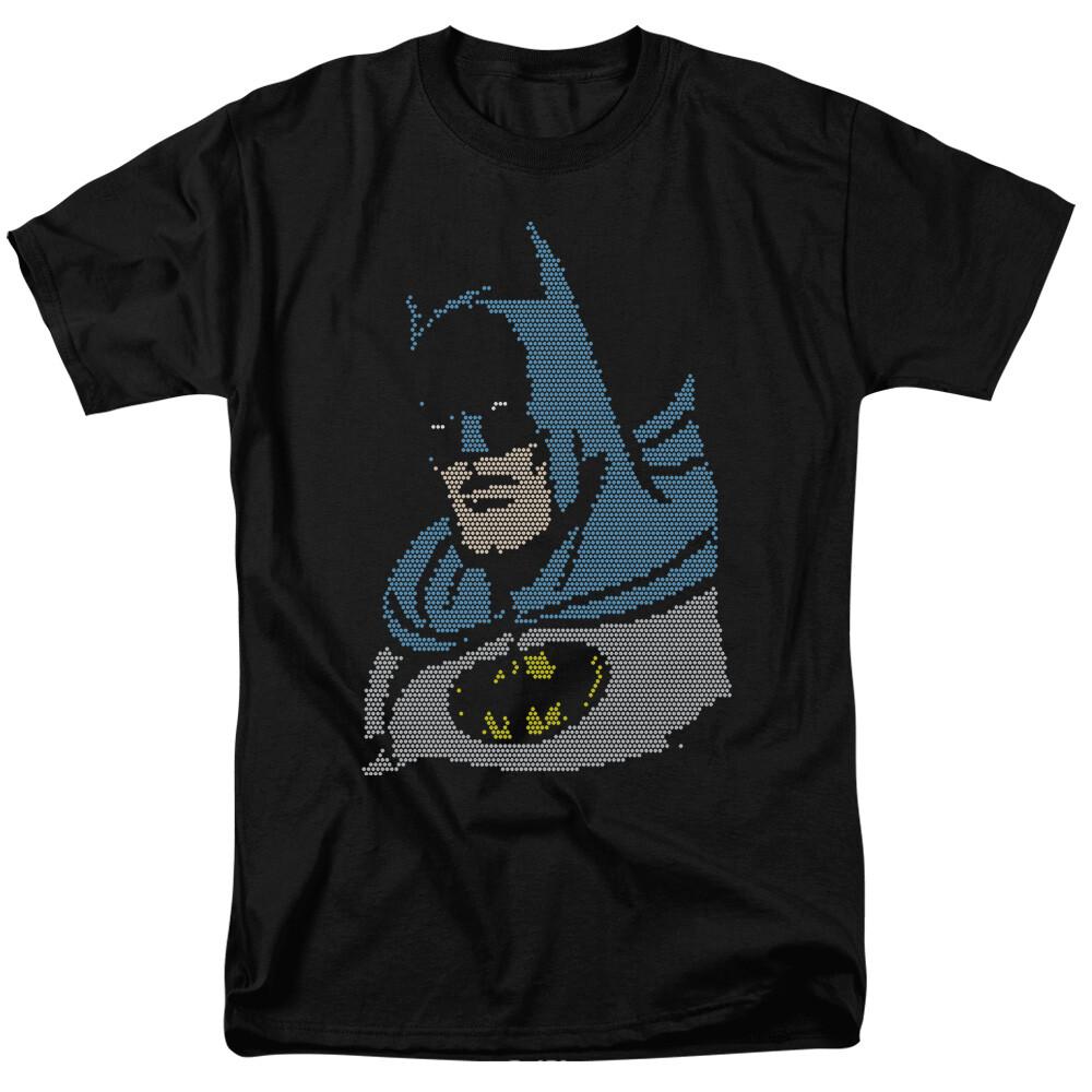 Batman Light Bright Batman Face T Shirt Licensed Comic Book Tee Black