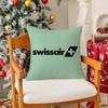 Дизайн для путешествий S-Swissair Наволочка из шелковистого короткого плюша с потайной молнией Пылезащитная наволочка для диванной подушки Для домашнего декора