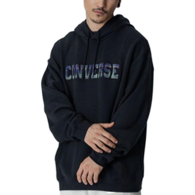 Converse Sweatshirts Men's Black Hooded Moderate Regular 10025629-A01