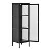 Vitrine - HOUSE NORDIC - 1 porte - Acier noir - 40 x 35 x 140 cm - Design contemporain