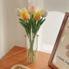 Искусственные цветы, яркий реквизит для фотографий, красивые, практичные, настоящие сенсорные цветы, букет тюльпанов, товары для вечеринок