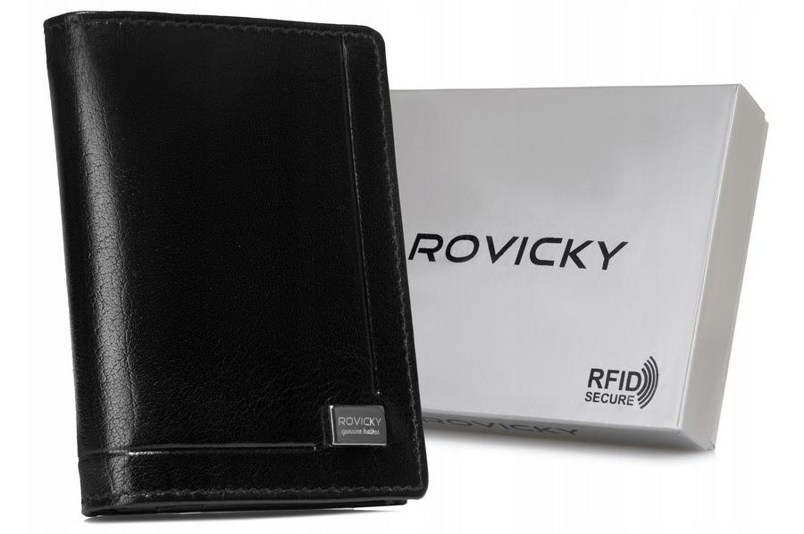 Card and document case made of natural leather - Rovicky