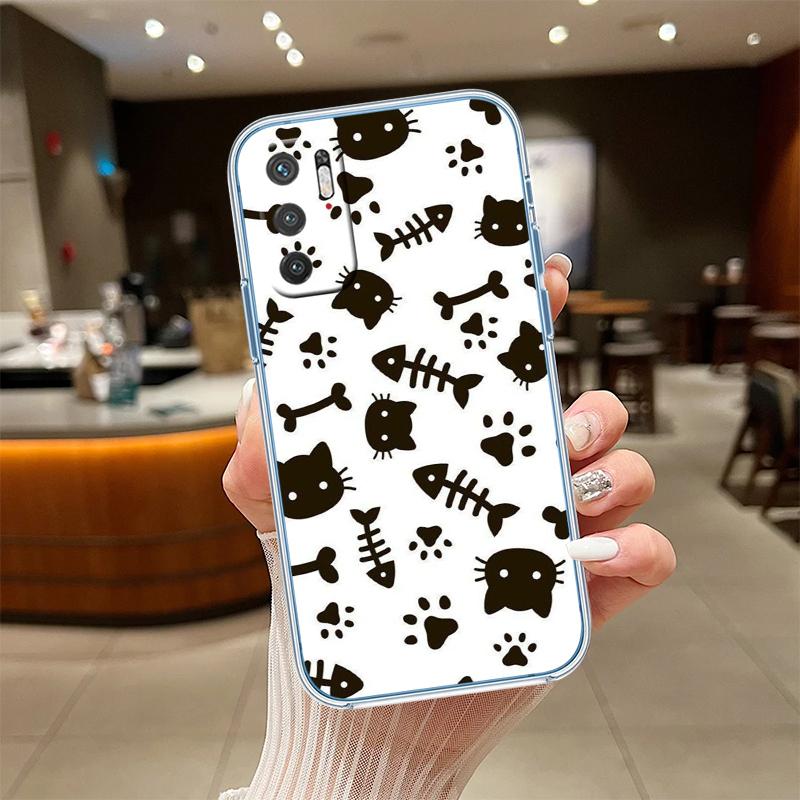 UP20 Cat Kitten Meow Transparent Phone Case for Samsung Galaxy A04 A04S A14 A23 A34 A54 M23 M33 M52 M53