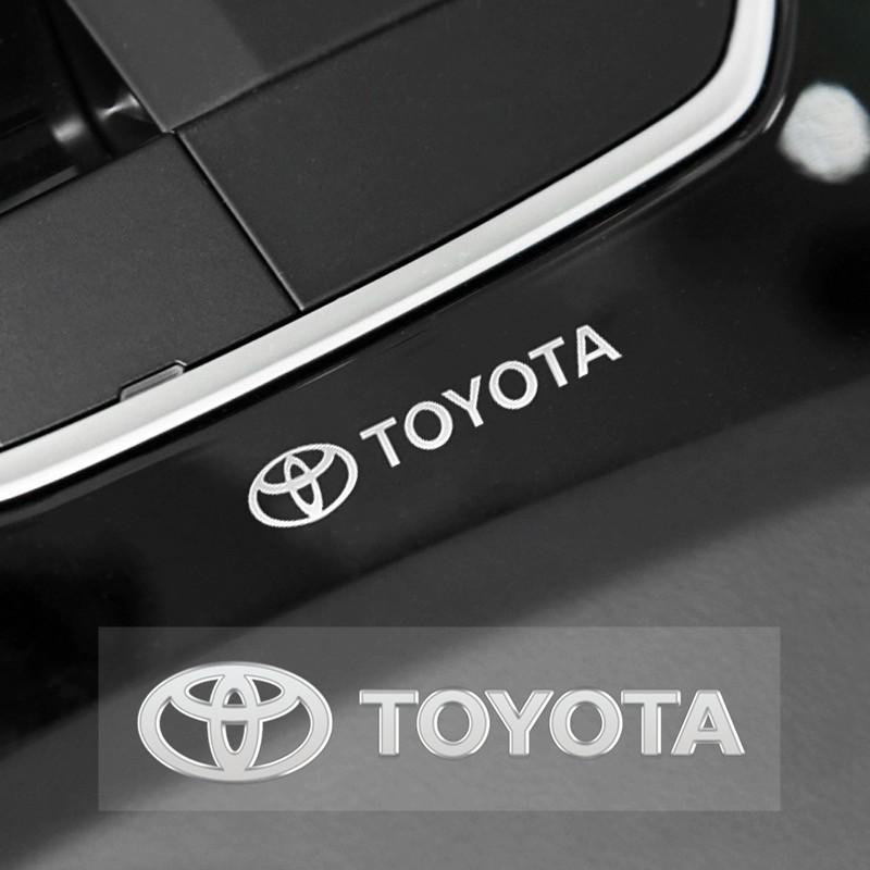 AXYY2 Car Window Wiper Stickers Metal emblem Auto Decor Decals For Toyota Prado CHR Avensis Prius Tacoma Tundra Sequoia Land Cruiser