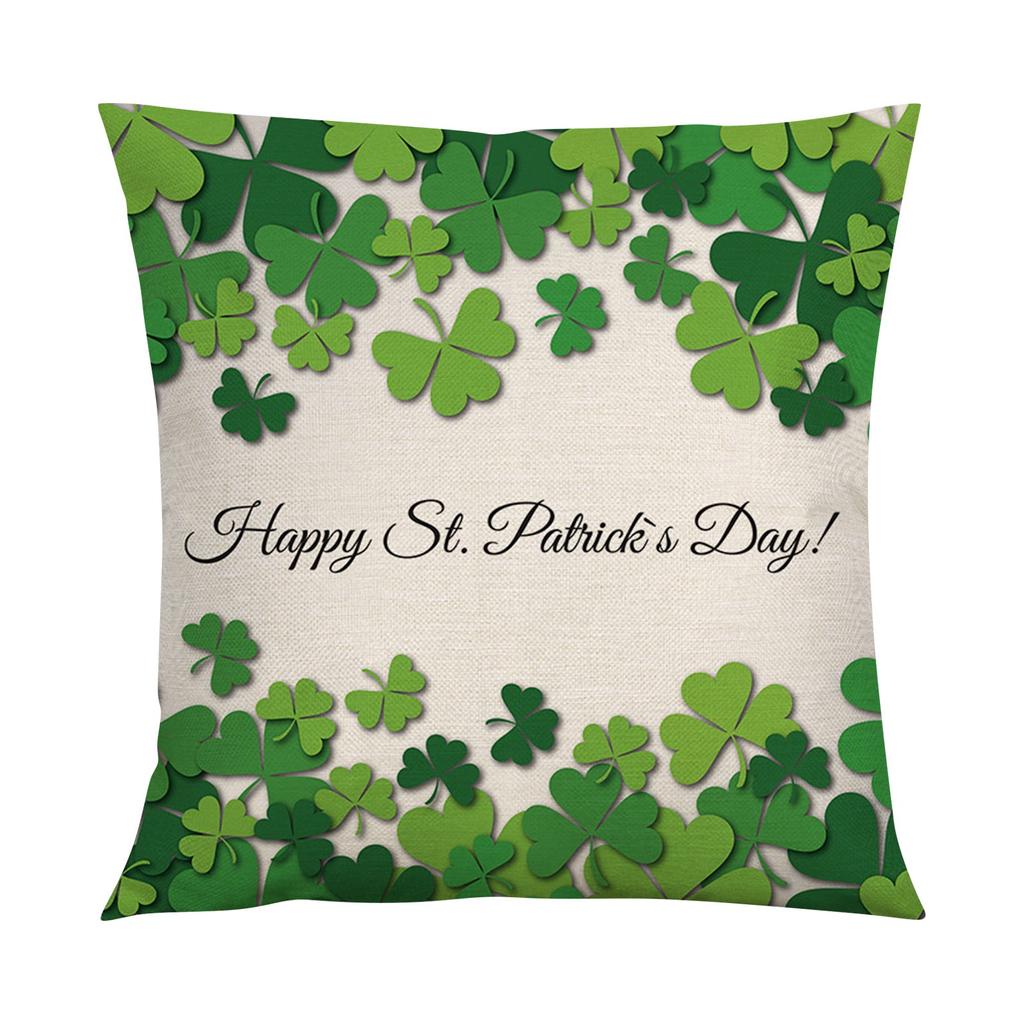 Улица. Наволочка для домашнего декора из хлопка и льна на день Святого Патрика, квадратный диван, домашний декор