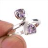 Кольцо из натурального розового аметиста с драгоценным камнем ручной работы из цельного серебра 925 пробы S.7 N7s98