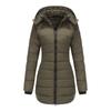 Women's Waterproof Cotton Loose Jacket, Autumn Winter Long Sleeve Parka Warm Cotton Coat, Detachable Hood, Multiple Colors Available