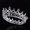 Crystal Baroque Crown Sparky Round Crown for Women Headwear Crystal Bridal Tiara  Banquet