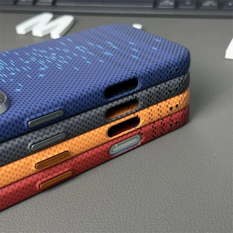 Магнитный защитный чехол из кевлара и углеродного волокна для iPhone 17 Pro Max