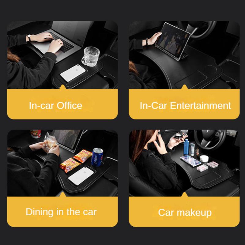 Для Tesla Model 3 Y Подставка для руля Складная подставка для планшета Подставка для стакана и напитков Стол для ноутбука на переднем сиденье Дорожные аксессуары
