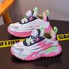 Youth style shoes Girls Running Shoes With Rotating Buckle Waterproof Synthetic Leather Lightweight Comfortable Indoor Outdoor Use
