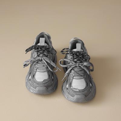 Августин серые папины кроссовки женские лето 2025 новая платформа спортивная обувь показывает стопы маленькие повседневные кроссовки для бега