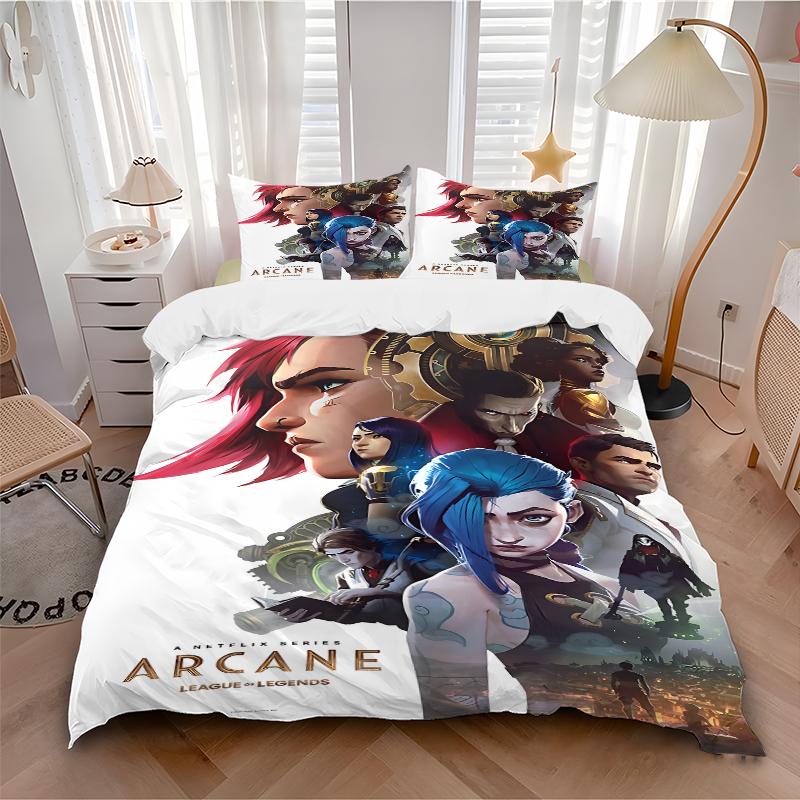 3Pcs Arcane Legends Unite Bedding Sets For All Sizes New 3D Printed Bed Cover Comforter Duvet Cover Pillowcase Bedroom Decoration