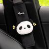 Panda Car Seat Belt Shoulder Protector Cute Backpack Shoulder Protector Decorative Plush Doll Car Accessories Interior Woman