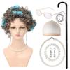 Halloween Grandma Costume Set Old Lady and Granny Glasses Props for Kid Girl F0S4