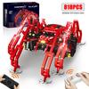 818pcs Remote Control Red Spider STEM Robot Building Block Kit Science Construction Play Sets Educational Toy for Kids Gifts