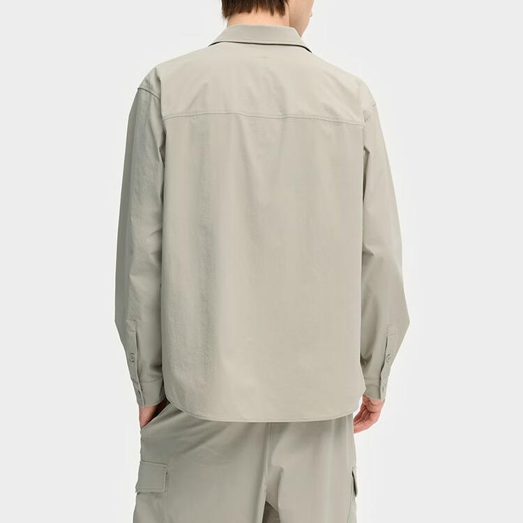 Fila Классическая универсальная повседневная бизнес-рубашка с длинным рукавом в свободном рабочем стиле из серии Heritage для мужчин F11M538406F-LK