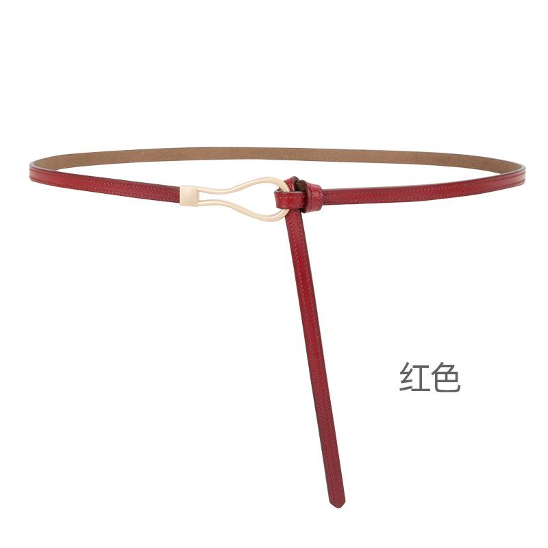 Четыре сезона в наличии новый женский кожаный тонкий ремень без отверстий дизайн декоративный пояс для платья с уплотнителем на талии универсальный двухслойный кожаный ремень