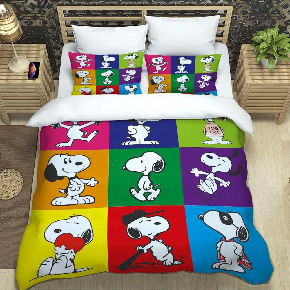 Милые мультяшные комплекты постельного белья Snoopy изысканный набор постельных принадлежностей пододеяльник набор одеяло комплект постельного белья роскошный подарок на день рождения