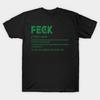 Мужская черная футболка с принтом Feck Definition Печать на трансферной бумаге без вырезания Хлопковая футболка