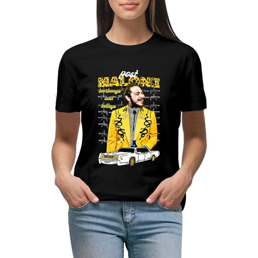 Женская футболка MENPULAM Post Malone Хлопковая футболка с коротким рукавом Топ