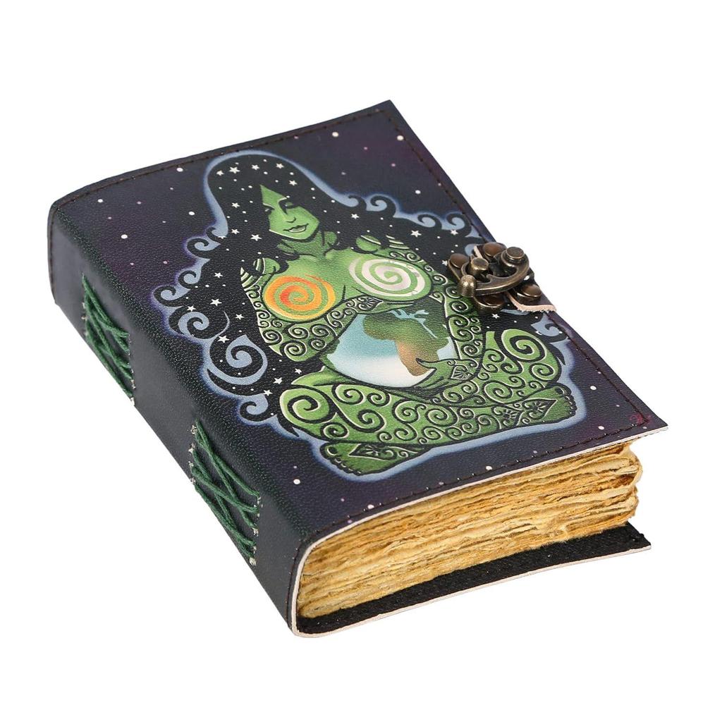 Vintage Leather Mother Goddess Journal For Men Women Traveling Sketchbook