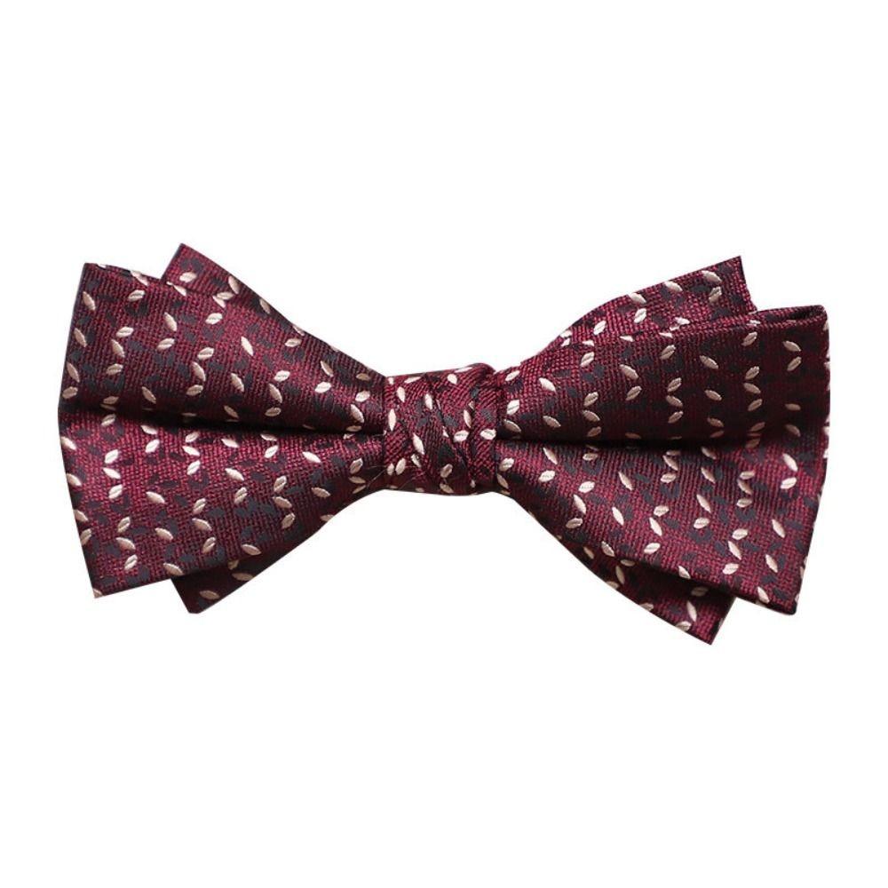Adjustable Red Serise Bow Tie Soft Bridegroom Groomsman Cravat Men Necktie Chinese Wedding
