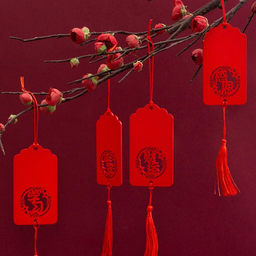 Good Luck Wood Blessings Cards Pray for Blessings Chinese New Year Pendants Family Friends Couples