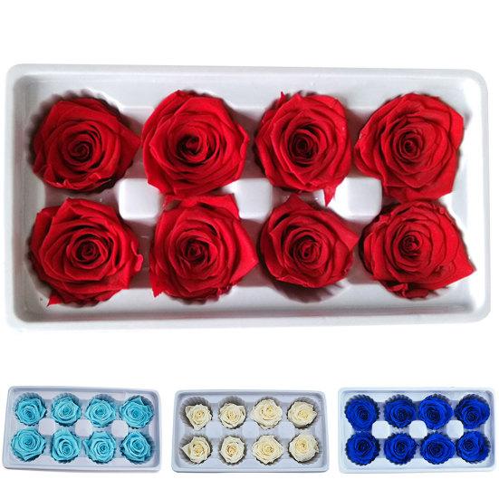 8 шт./коробка 4-5 см стабилизированный цветок бессмертная роза сделай сам Валентин свадьба праздничный подарок
