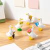 Small Landscaping Accessories Mini Garden Duck Figurine, Cute Farm Dolls, Desktop Ornaments Car Dashboard Figurines, Micro Landscape for DIY Dollhouse