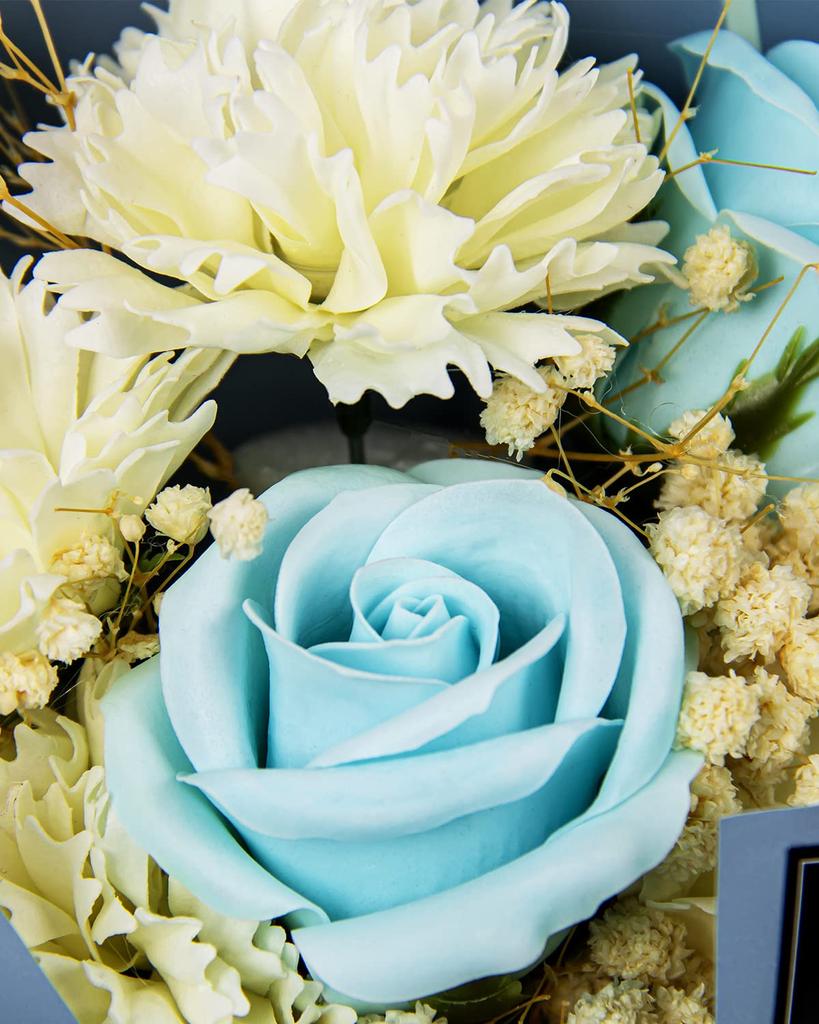 Букет из мыльных цветов BBICE в подарок, популярный подарок на день рождения с ручкой, никогда не увядающие цветы, подарок, прозрачная коробка с открыткой для Дня женщин, Дня уважения